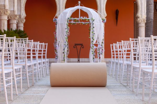 Moqueta beige para eventos y congresos