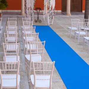 Moqueta azul ducados para eventos y congresos