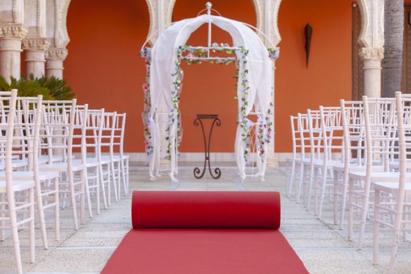 Moqueta rojo melier para eventos y congresos