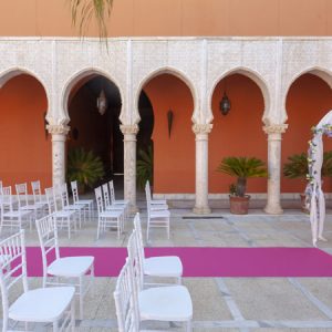 Moqueta fucsia para eventos y congresos