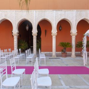 Moqueta fucsia para eventos y congresos