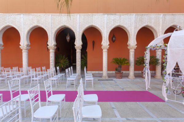 Moqueta fucsia para eventos y congresos