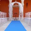 Moqueta azul ducados para eventos y congresos