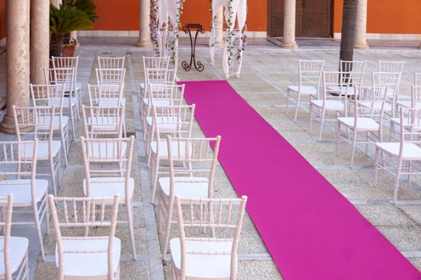 Moqueta fucsia para eventos y congresos