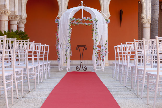 Rollo de moqueta roja para bodas (2x60m)