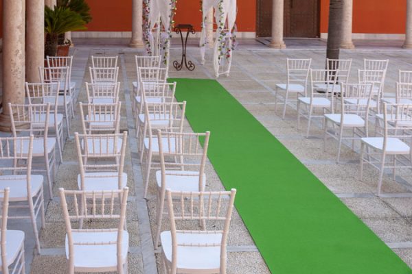 Moqueta verde green para eventos y congresos