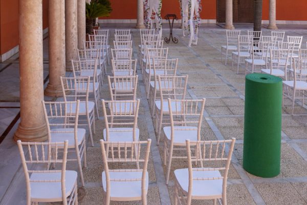 Moqueta verde billar para eventos y congresos